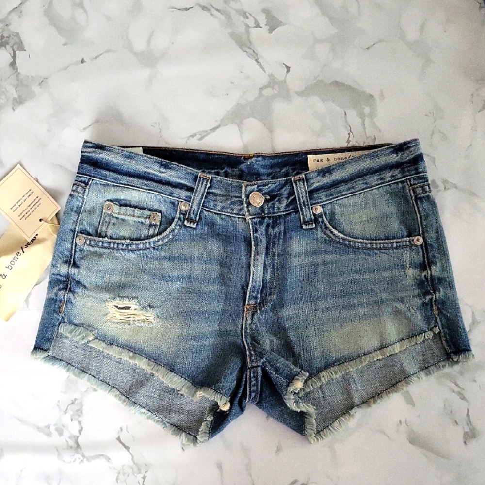 Rag&Bone Chesapeake Low Rise Mini Jean Shorts